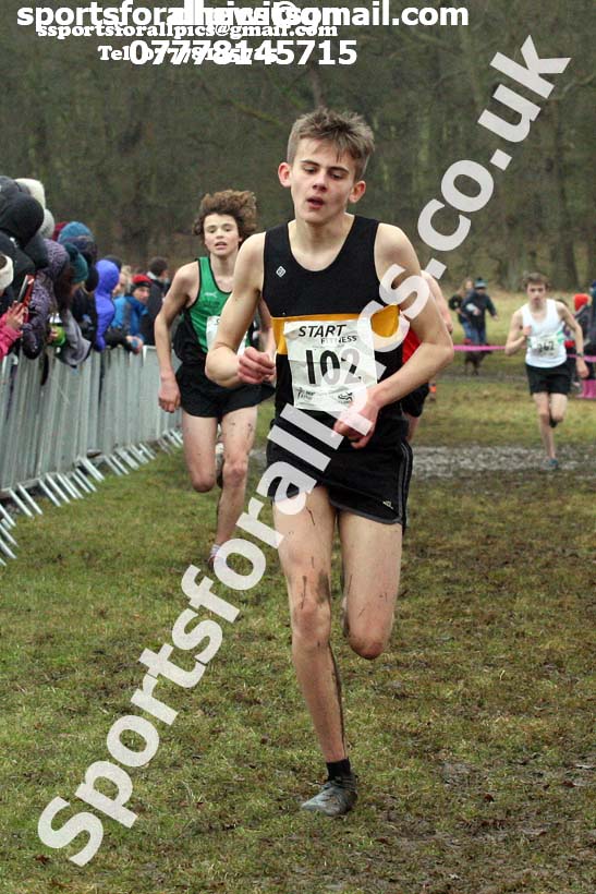 Boys under-15s, 2018 Northern Cross Country Champs., Harewood House, Leeds. Photo: David T. Hewitson/Sports for All Pics